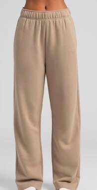 Comfrt Minimalist Straight Leg Sweatpants Beige Size XL